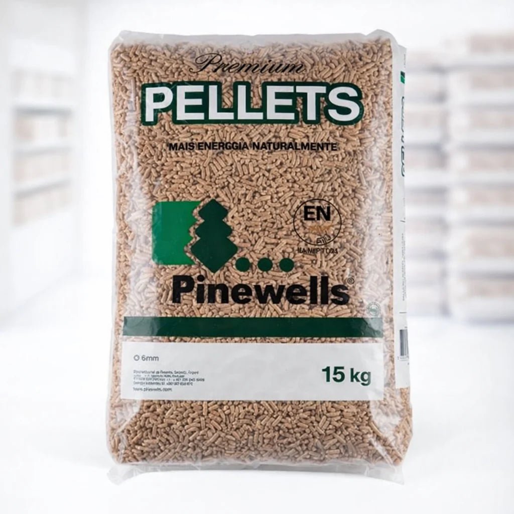 Pellets Pinewells ENplus A1 – Palé de 20 Sacos de 15 kg - Pellets de madera