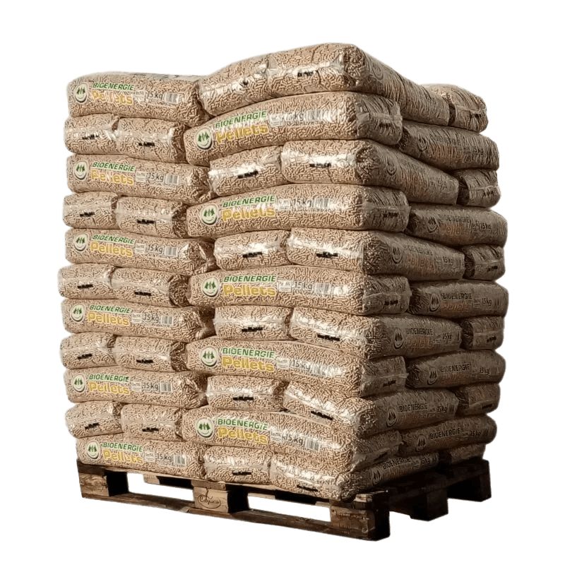 Pellets Badger ENplus A1 – Palé de 65 Sacos de 15 kg - Pellets de madera