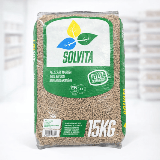 Pellets Solvita ENplus A1 – Palé de 77 Sacos de 15 kg - Pellets de madera