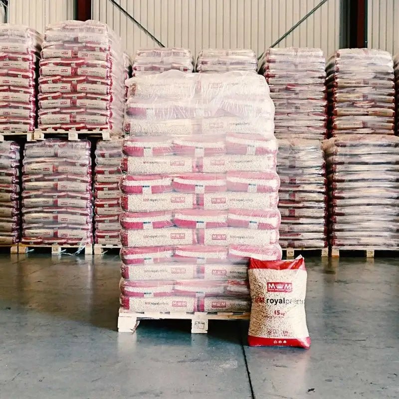 Pellets MM Royal ENplus A1 – Palé de 78 Sacos de 15 kg - Pellets de madera
