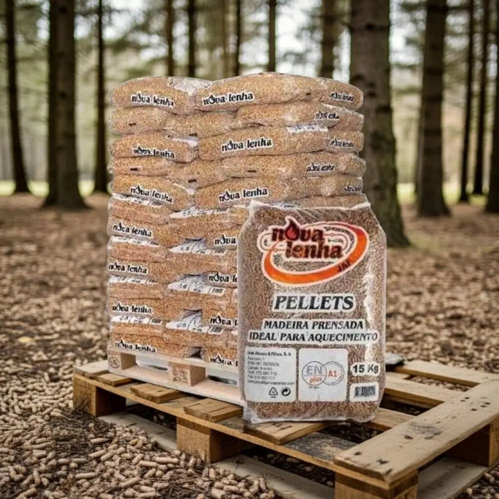 Pellets NovaLenha A1 Plus Certificados – Palé de 1155 kg de Pino 100% Natural - Pellets de madera