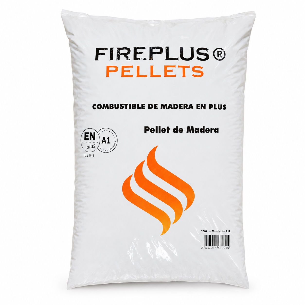 Saco de pellet de madera ENplus A1 Fireplus 15 kg - Biomasa ecológica certificada