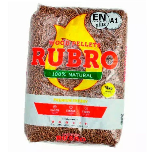 Pellets Rubro ENplus A1 – Palé de 65 Sacos de 5 kg - Pellets de madera